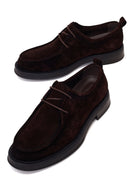 Male Brown Lace-Up Thick-Soled Suede Casual Shoes | Derimod