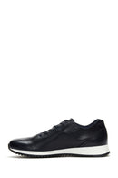 Men's Navy Blue Leather Sneaker | Derimod