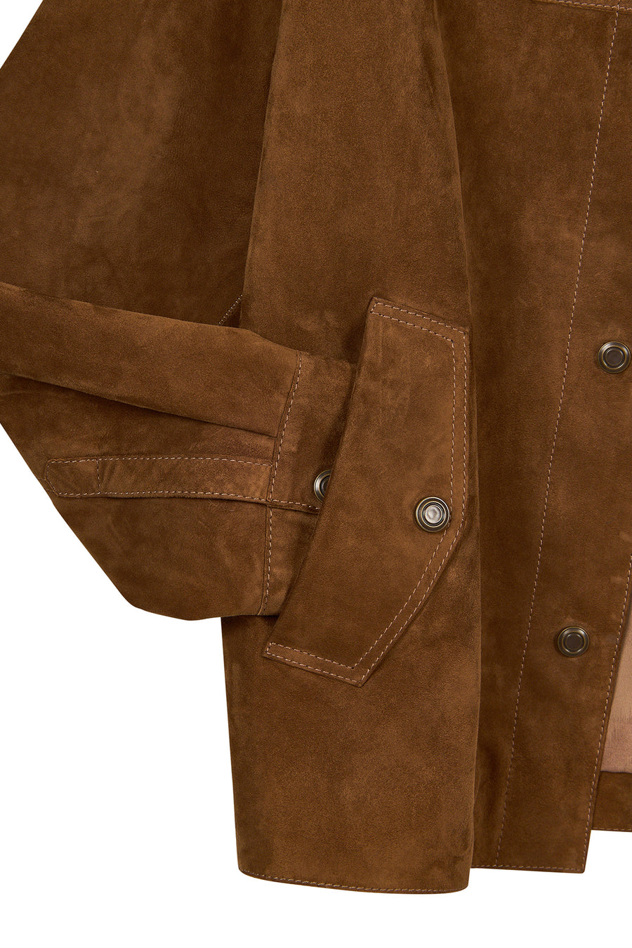 Valencia Woman Camel A-Form Suede Jacket