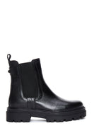 Women's Black Leather Thick Soled Chelsea Boots | Derimod