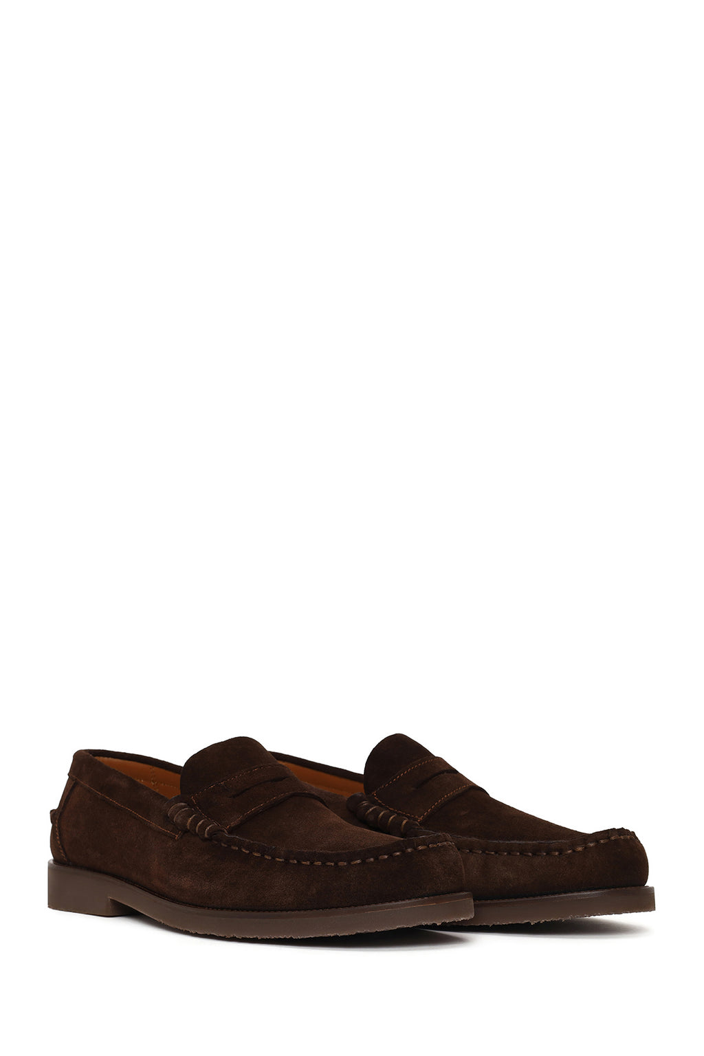 Erkek Kahverengi Süet Deri Casual Loafer