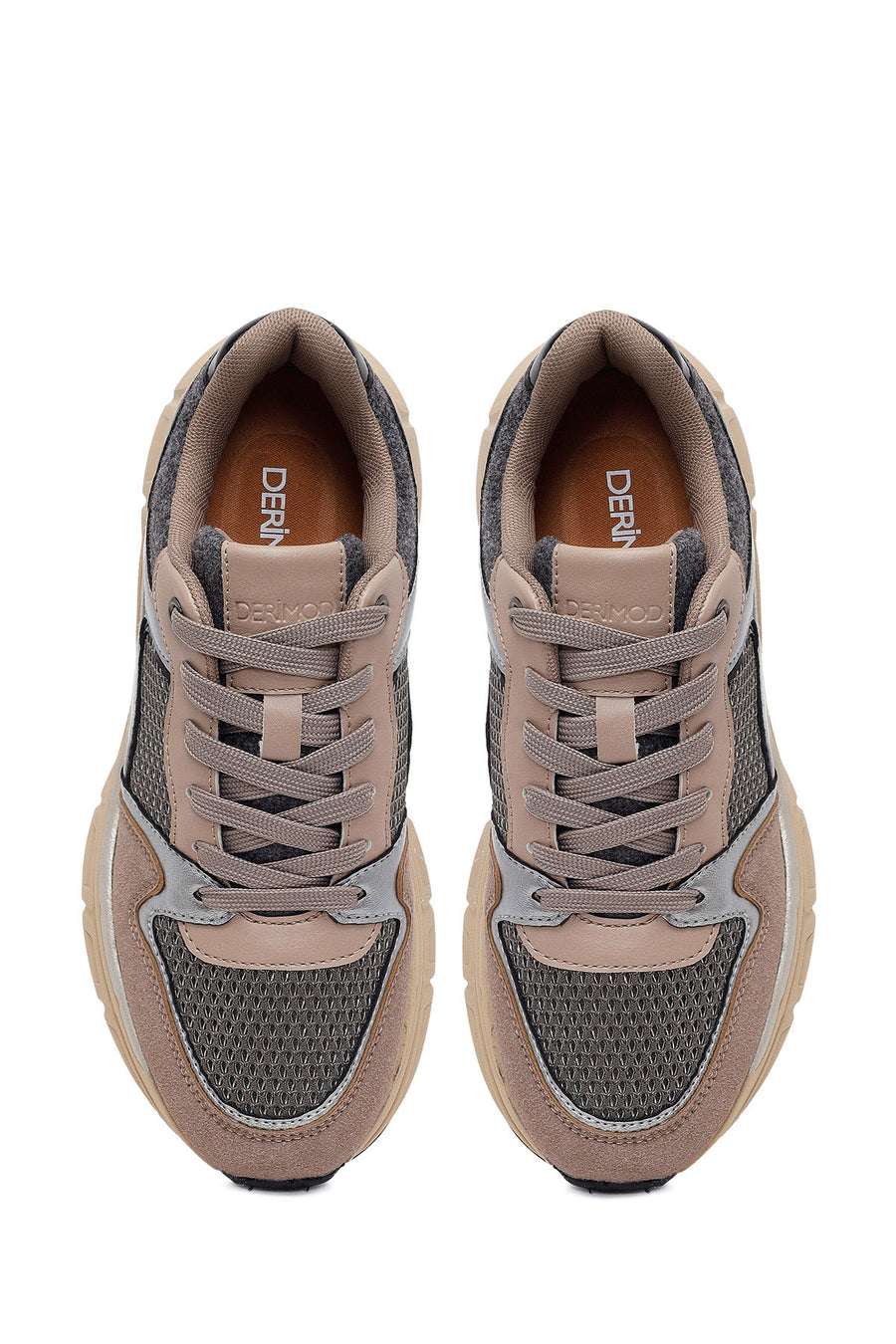Woman Mink Lace-Up Chunky Sneaker