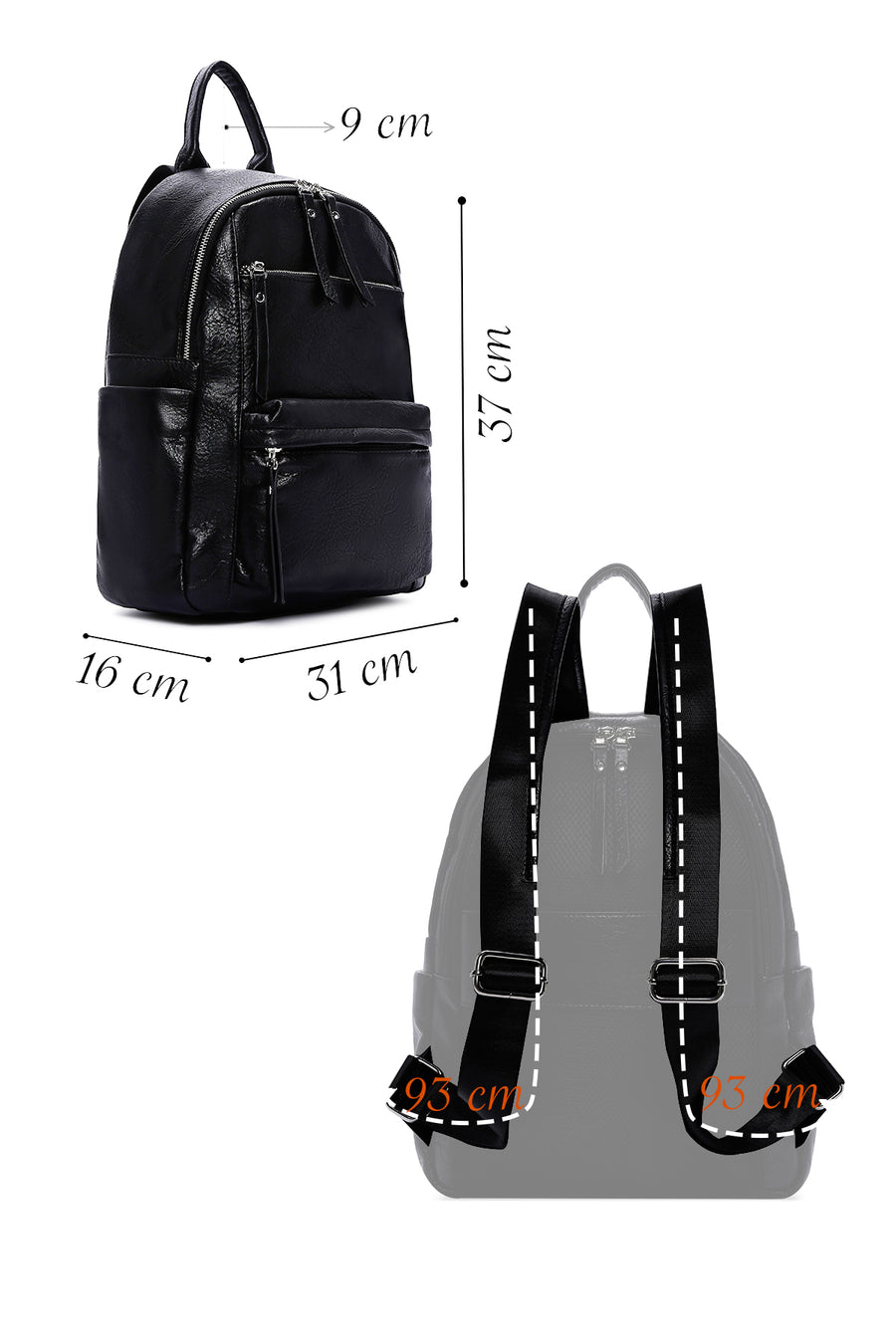 Women's Black Backpack