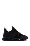 Men's Black Thick Soled Leather Sneaker | Derimod