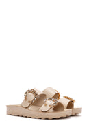 Women's Beige Thick Soled Comfort Slippers | Derimod