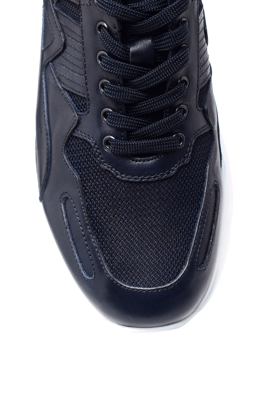 Men's High-Sole Leather Sneaker