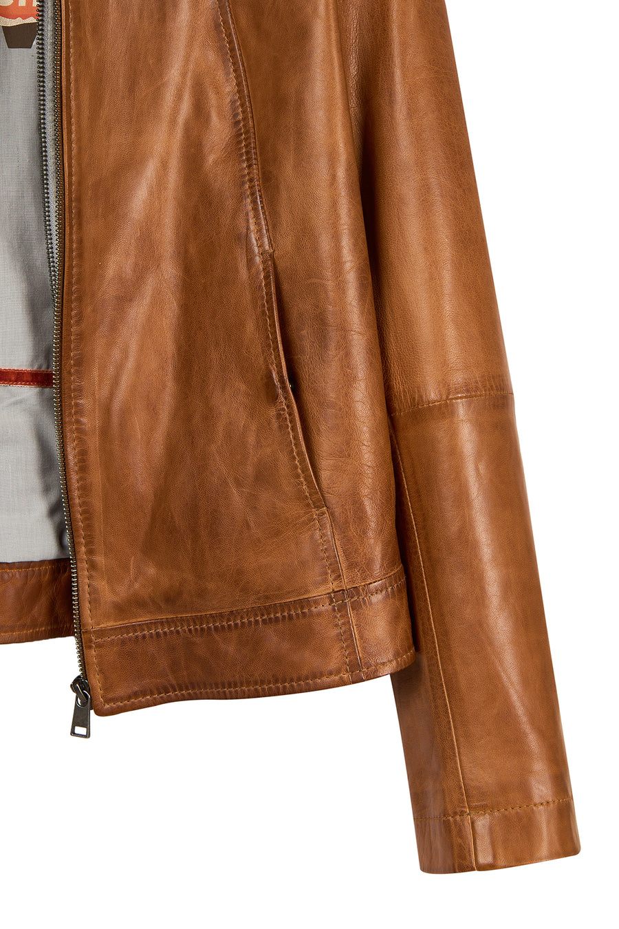 Magic Woman Brown Hooded Short Sport Leather Jacket