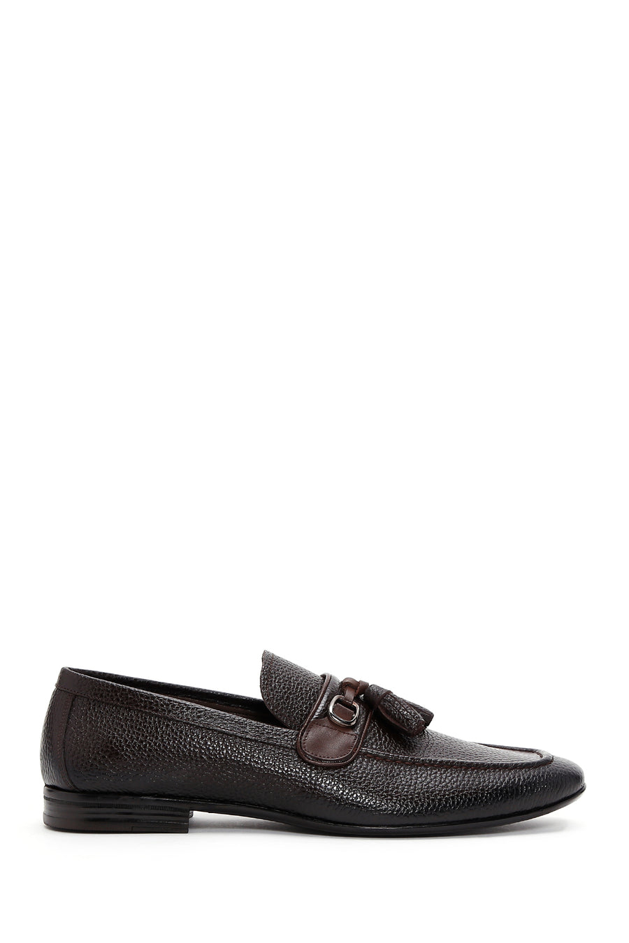 Erkek Kahve Deri Püsküllü Klasik Loafer 23SFD6032FT | Derimod