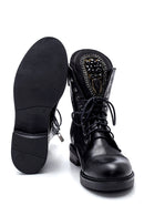 Women's Leather Stone Boots | Derimod