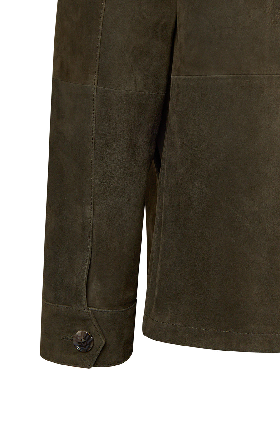 Ruiz Male Green Suede Leather Jacket