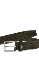 Men's Green Braided Leather Belt | Derimod