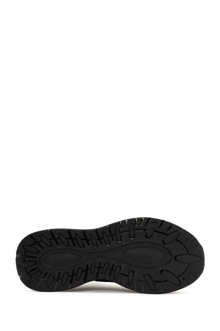 Men's Black Lace-Up Fabric Sneakers