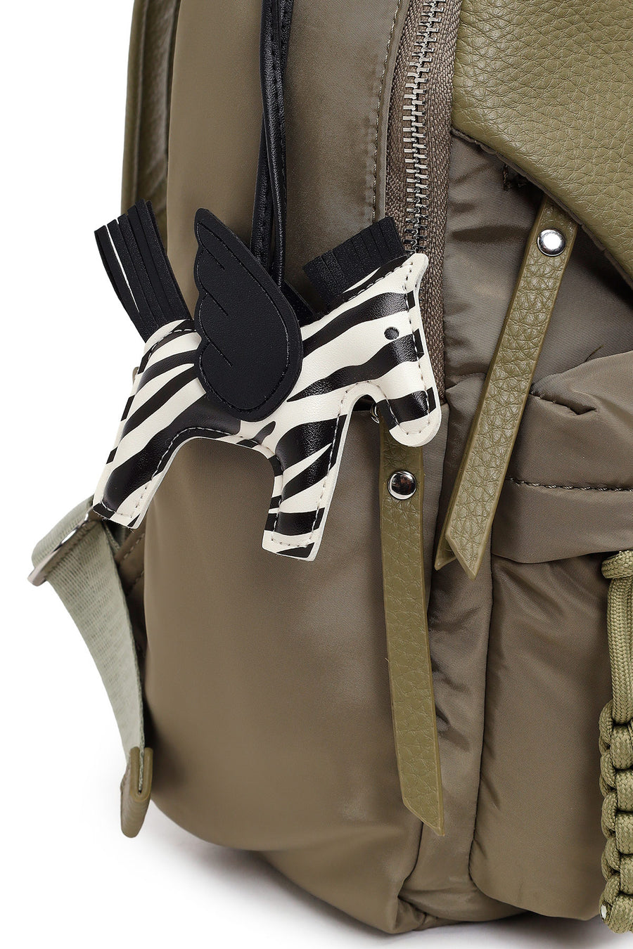 Women's Khaki Fabric Backpack