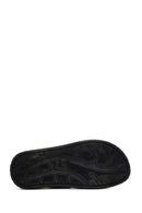 Men's Gray Flip Flop Nubuck Leather Slippers | Derimod