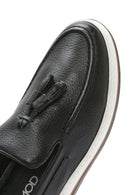 Men's Black Tasseled Leather Casual Loafer | Derimod