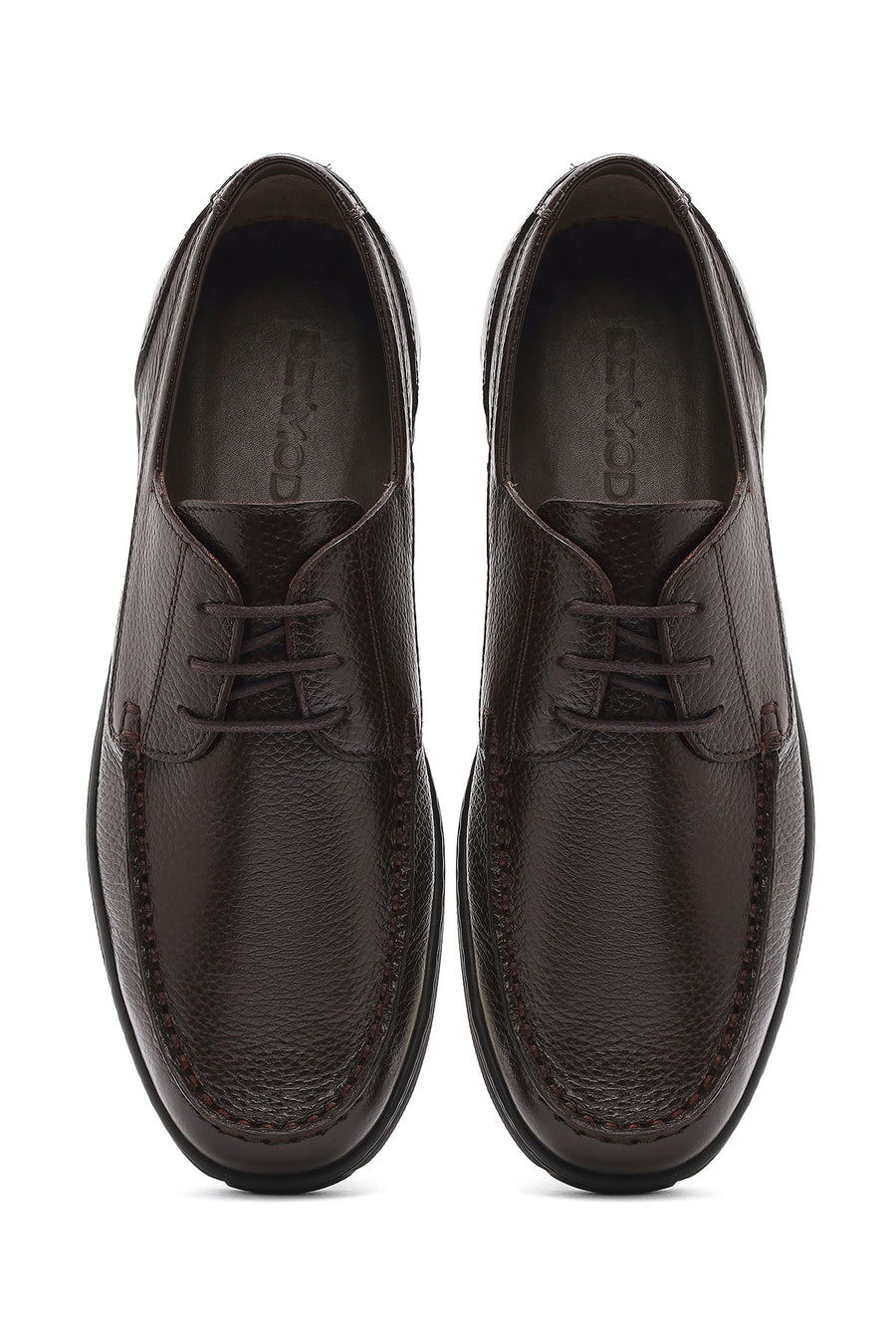 Men's Brown Lace-up Leather Casual Shoes