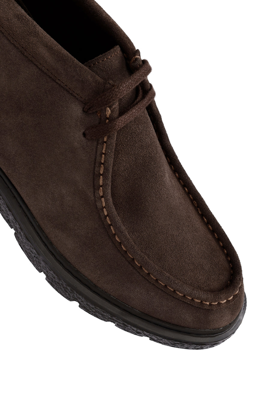 Men's Brown Lace-Up Suede Leather Casual Boots