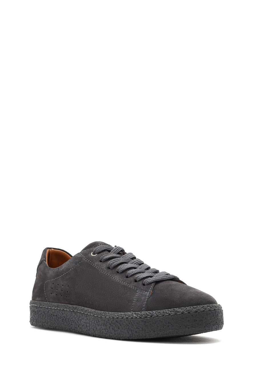 Male Grey Lace-Up Suede Leather Sneaker
