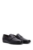 Men's Black Leather Buckle Classic Loafer | Derimod