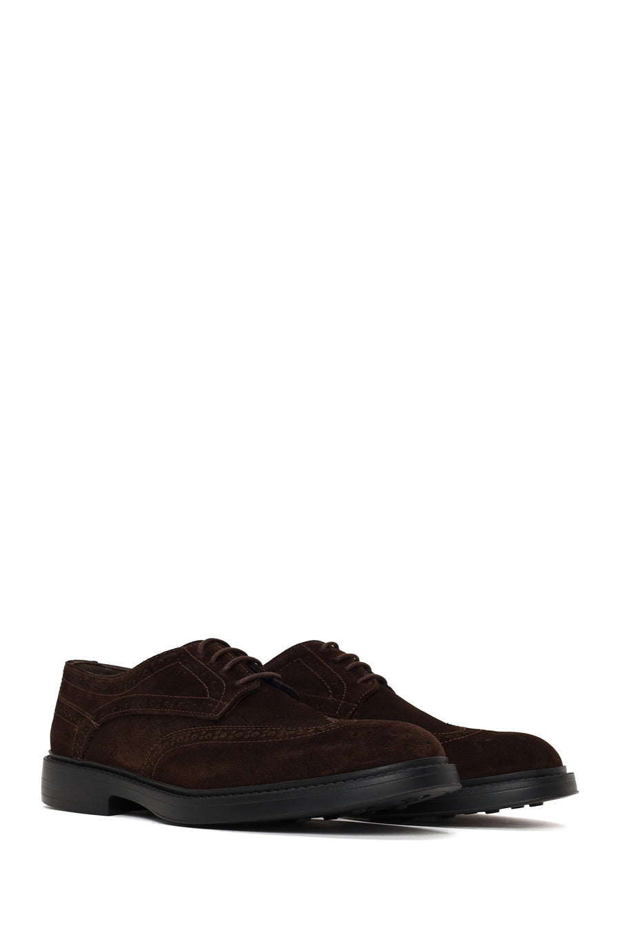 Male Brown Lace-up Suede Casual Shoes