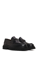 Erkek Siyah Deri Casual Loafer | Derimod