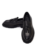 Erkek Siyah Püsküllü Deri Casual Loafer | Derimod