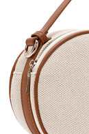 Women's Beige Fabric Crossbody Bag | Derimod