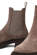 Women's Mink Suede Leather Chelsea Boot | Derimod