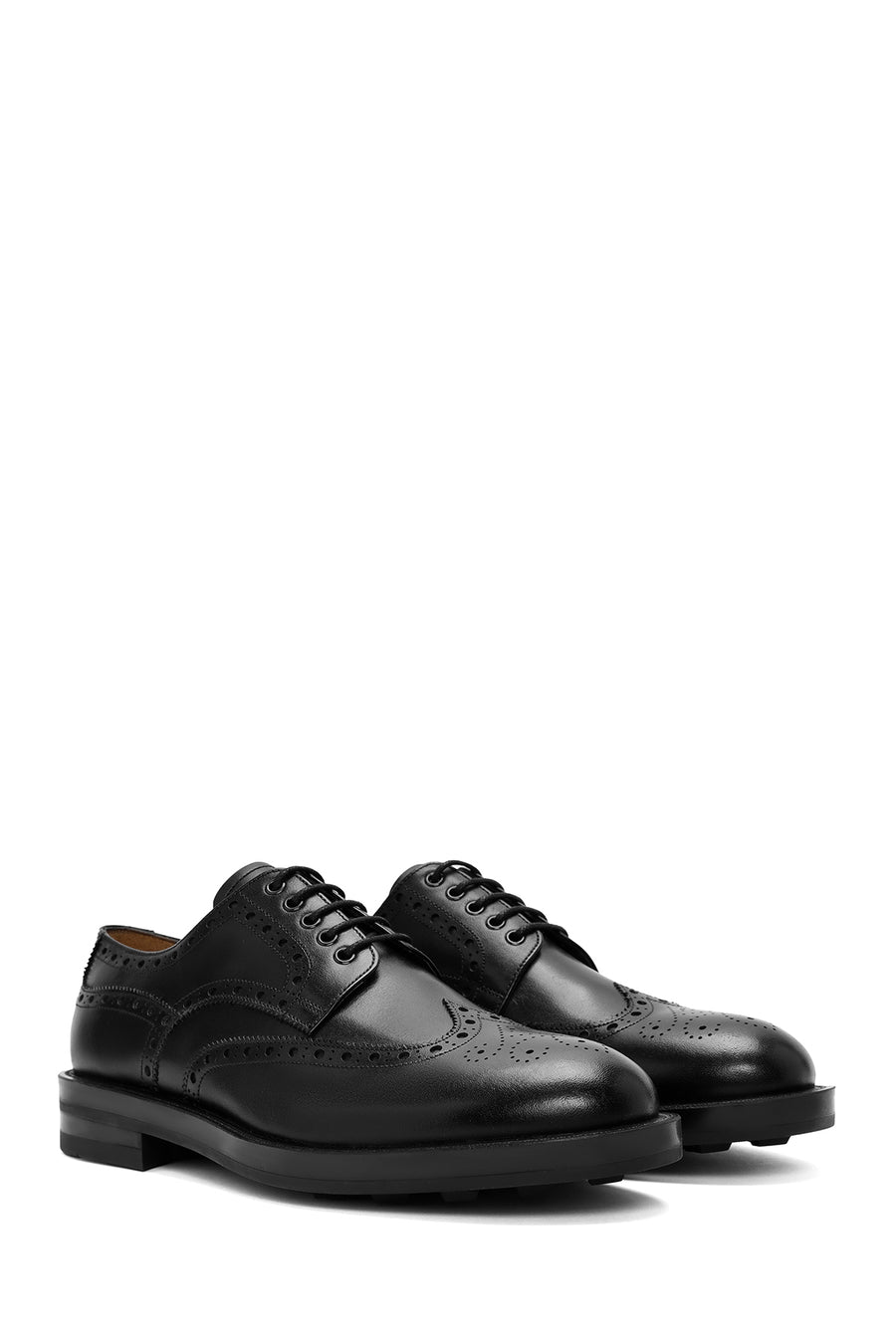 Erkek Siyah Bağcıklı Deri Casual Ayakkabı
