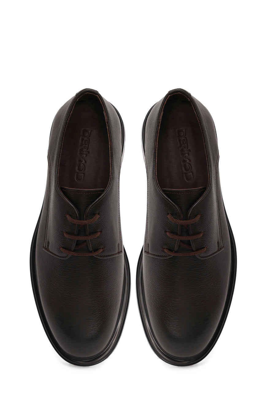 Male Brown Lace-up Leather Casual Shoes