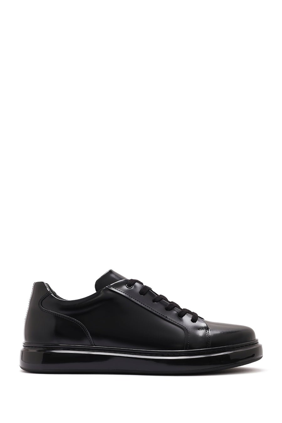 Men's Black Lace-up Leather Sneaker 25SFD632722 | Derimod