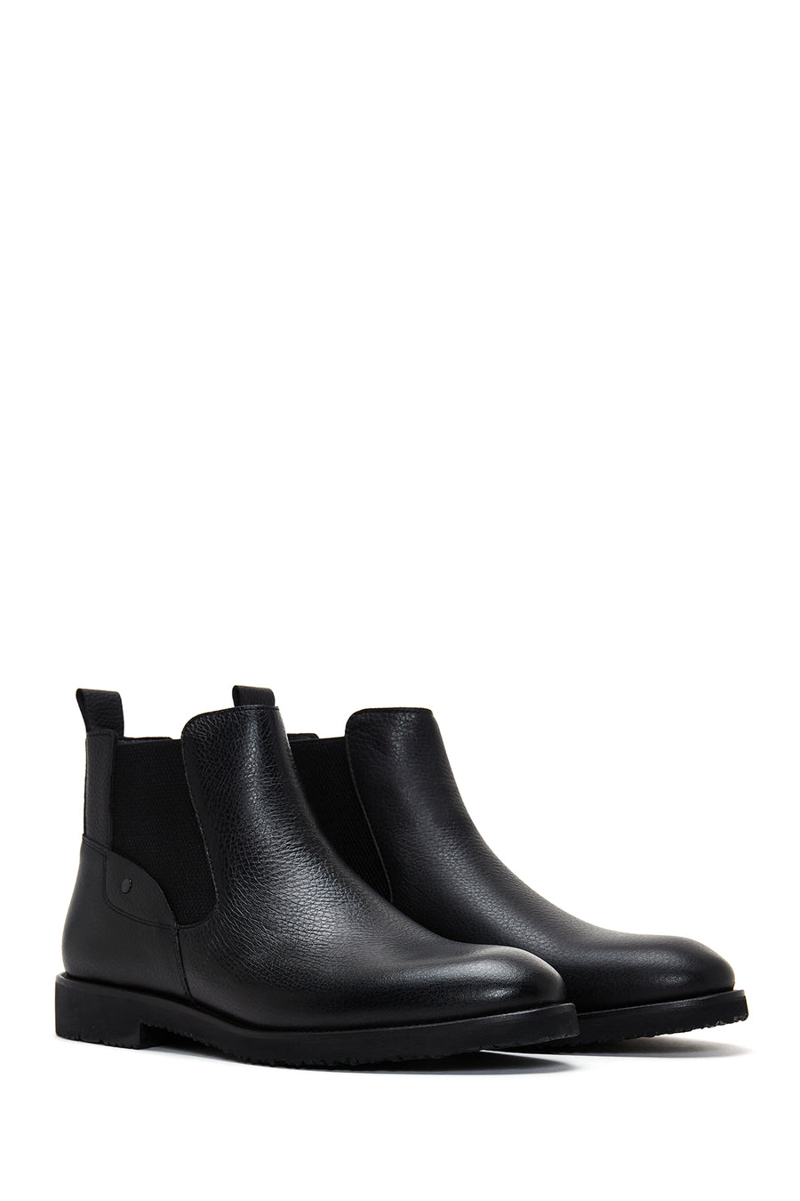 Men's Black Leather Chelsea Boots