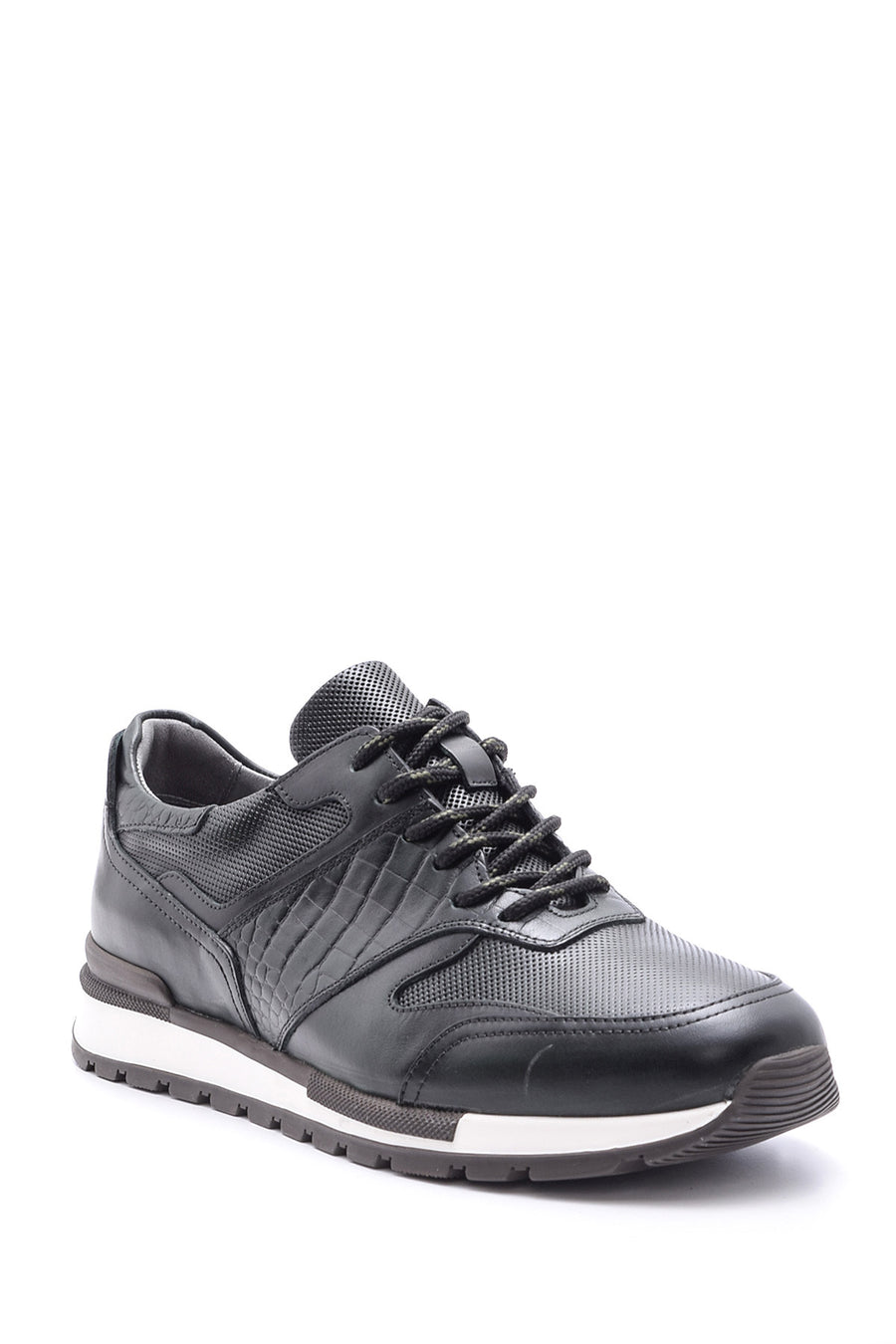 Men's Crocodile Detailed Leather Sneaker