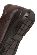 Woman Brown Lace-Up Thick-Soled Leather Sneaker | Derimod