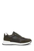 Men's Khaki Leather Sneaker | Derimod