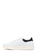 Male White Lace-Up Thick Leather Sneaker | Derimod