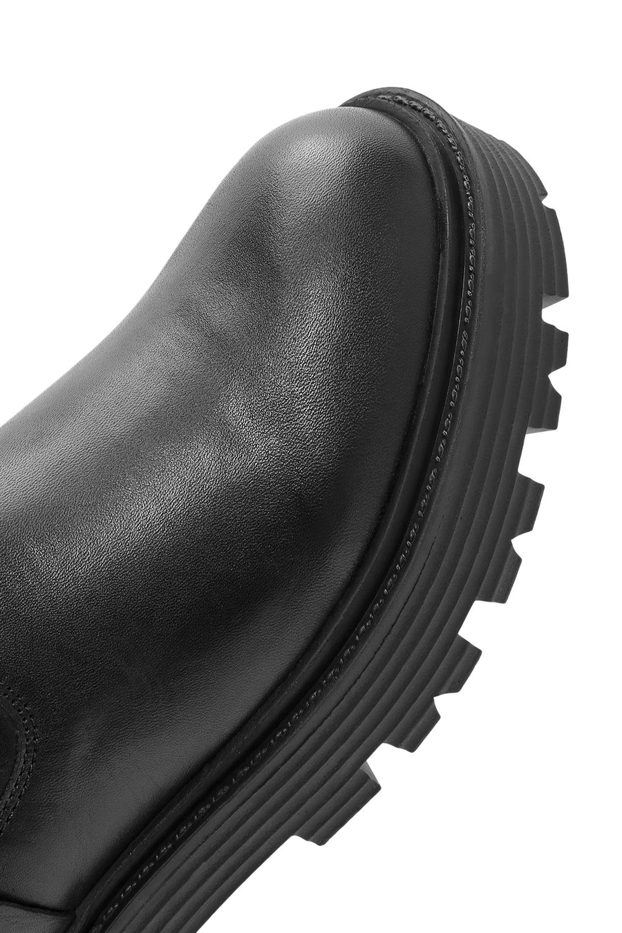 Men's Black Zippered Leather Casual Boots