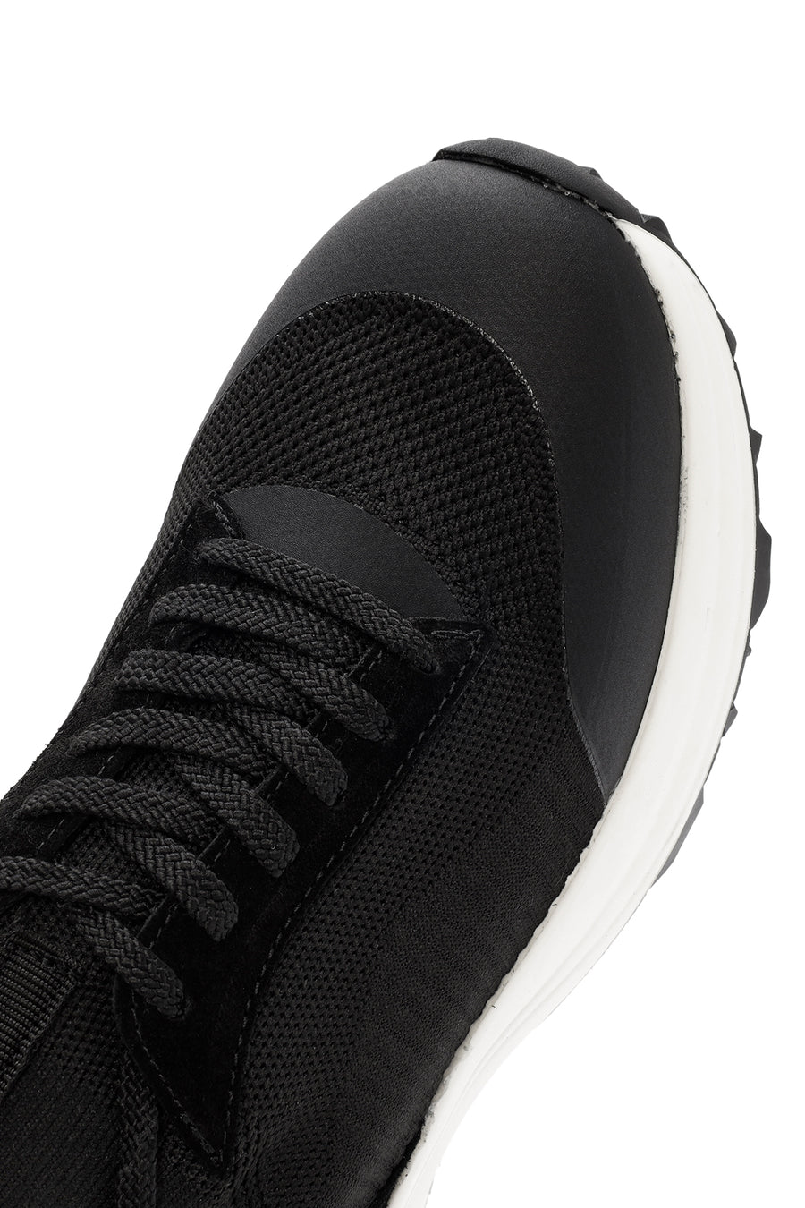 Derimod Zero Men's Black Lace-Up Thick Soled Fabric Sneaker