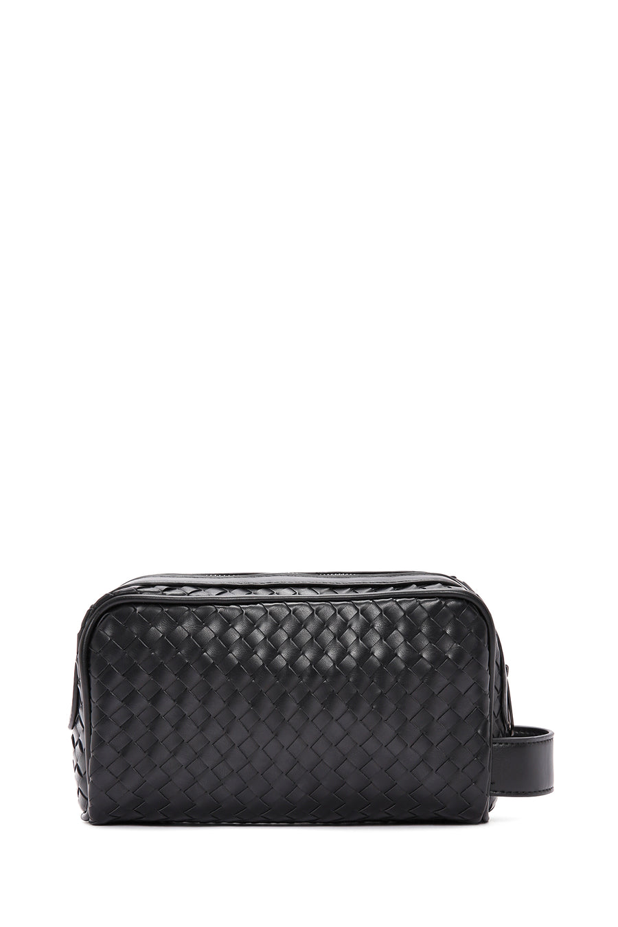 Men's Black Knitted Patterned Clutch Bag