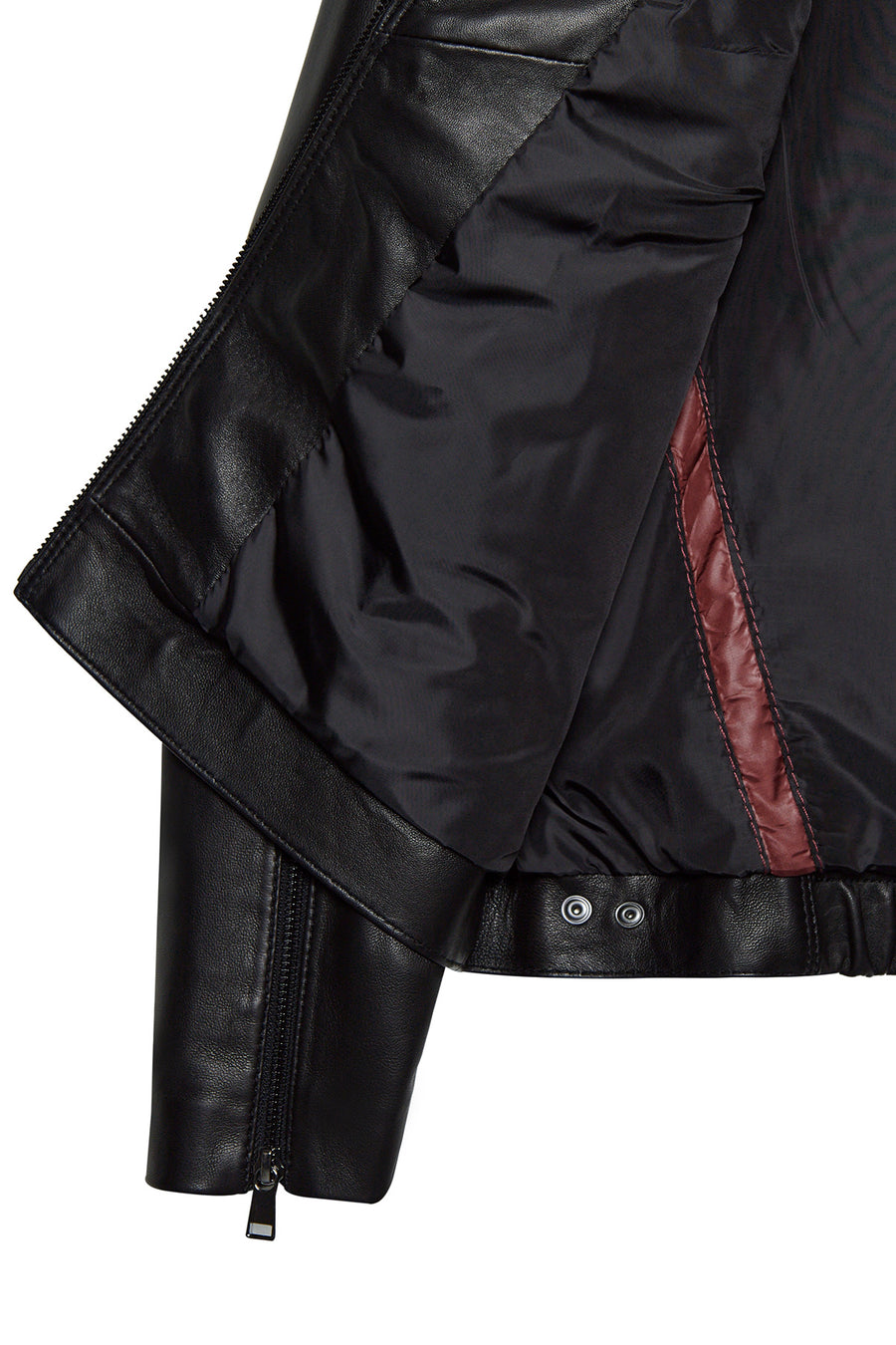 Vanessa Women's Black Shirt Collar Short Oversize Leather Jacket