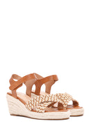 Women's Tan Wedge Heels Espadrille | Derimod