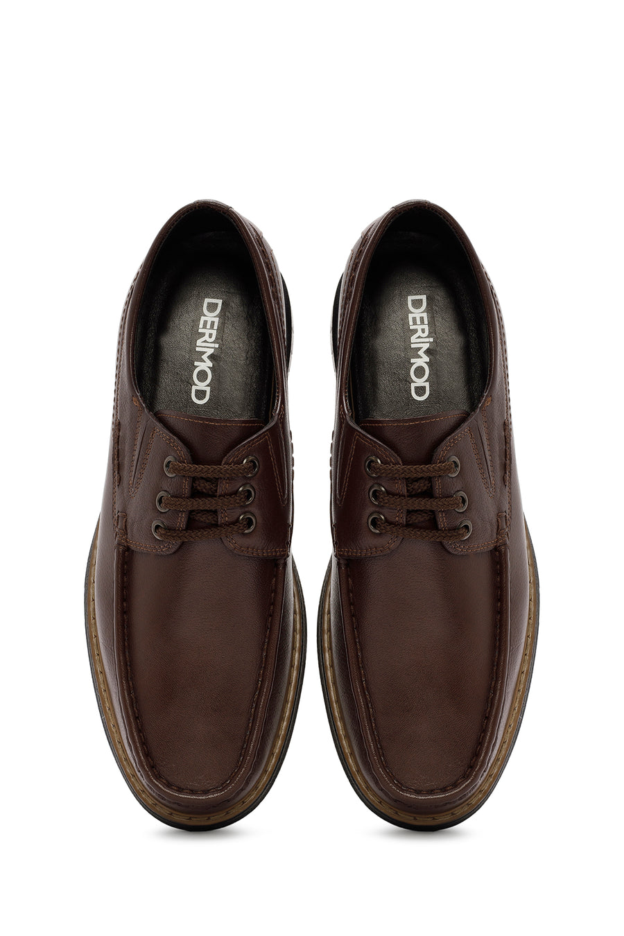 Men's Brown Lace-up Leather Casual Shoes