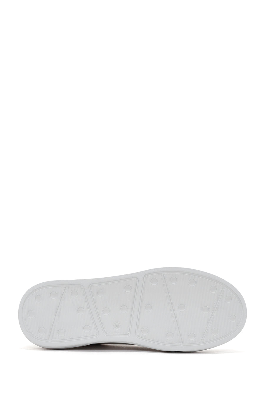 Women's White Patent Leather Thick Soled Sneaker
