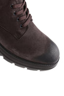 Men's Brown Suede Leather Casual Boots | Derimod