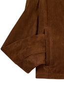 Dora Woman Brown Suede Leather Jacket | Derimod