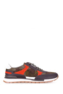 Camouflage Pattern Men's Suede Shoes | Derimod