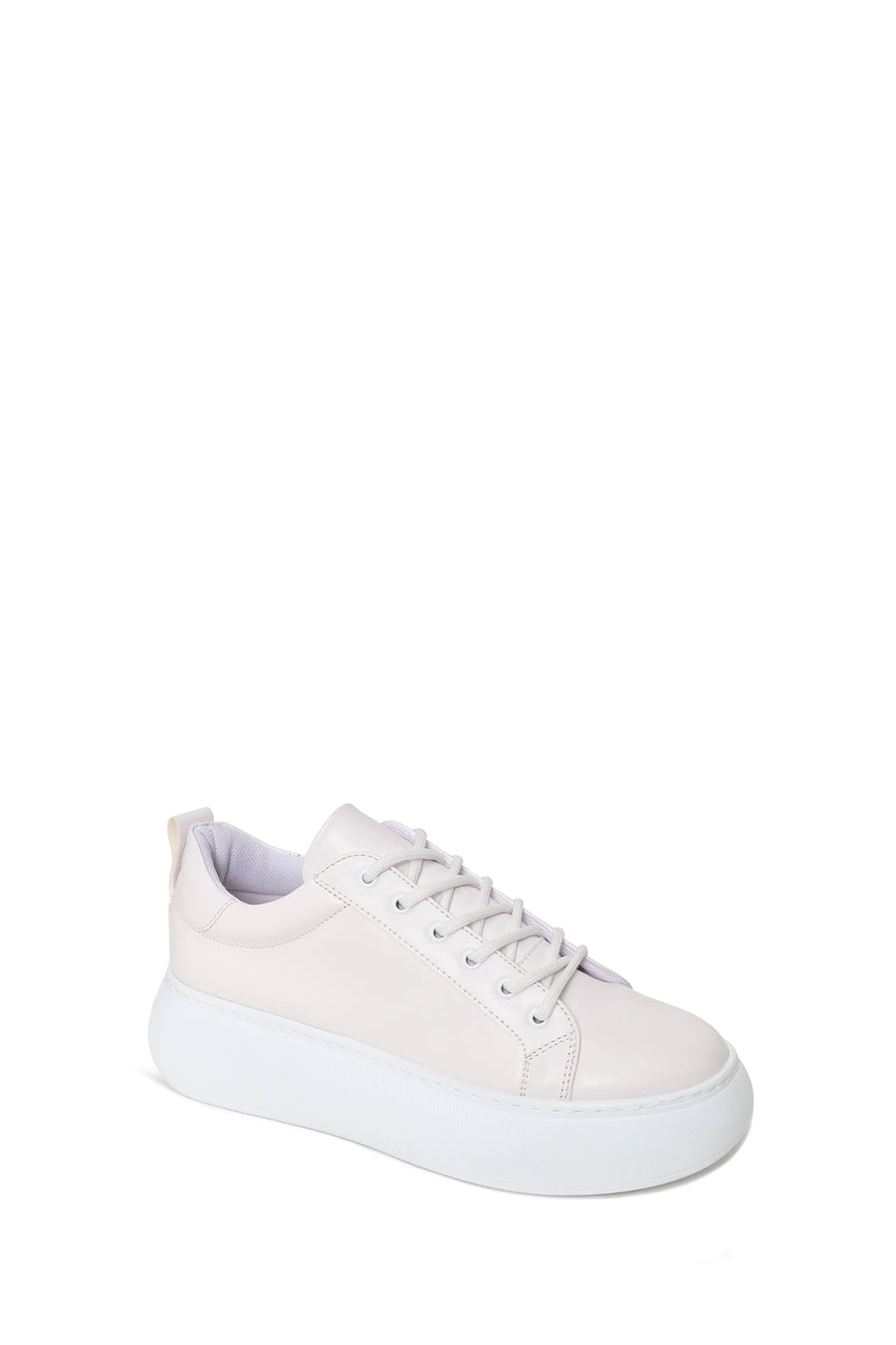 Kadın Beyaz Bağcıklı Kalın Tabanlı Sneaker