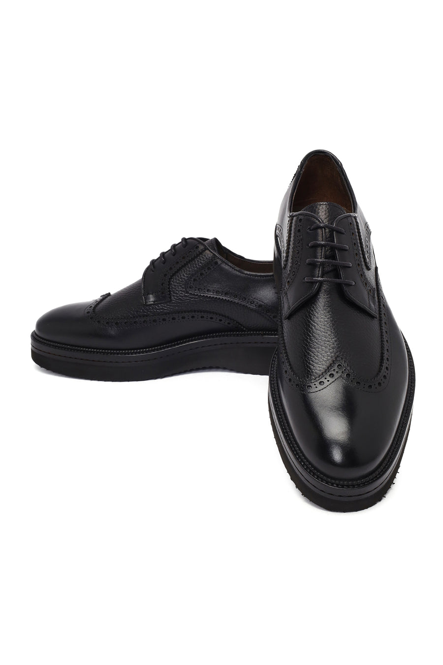 Men's Black Lace Up Leather Casual Shoes