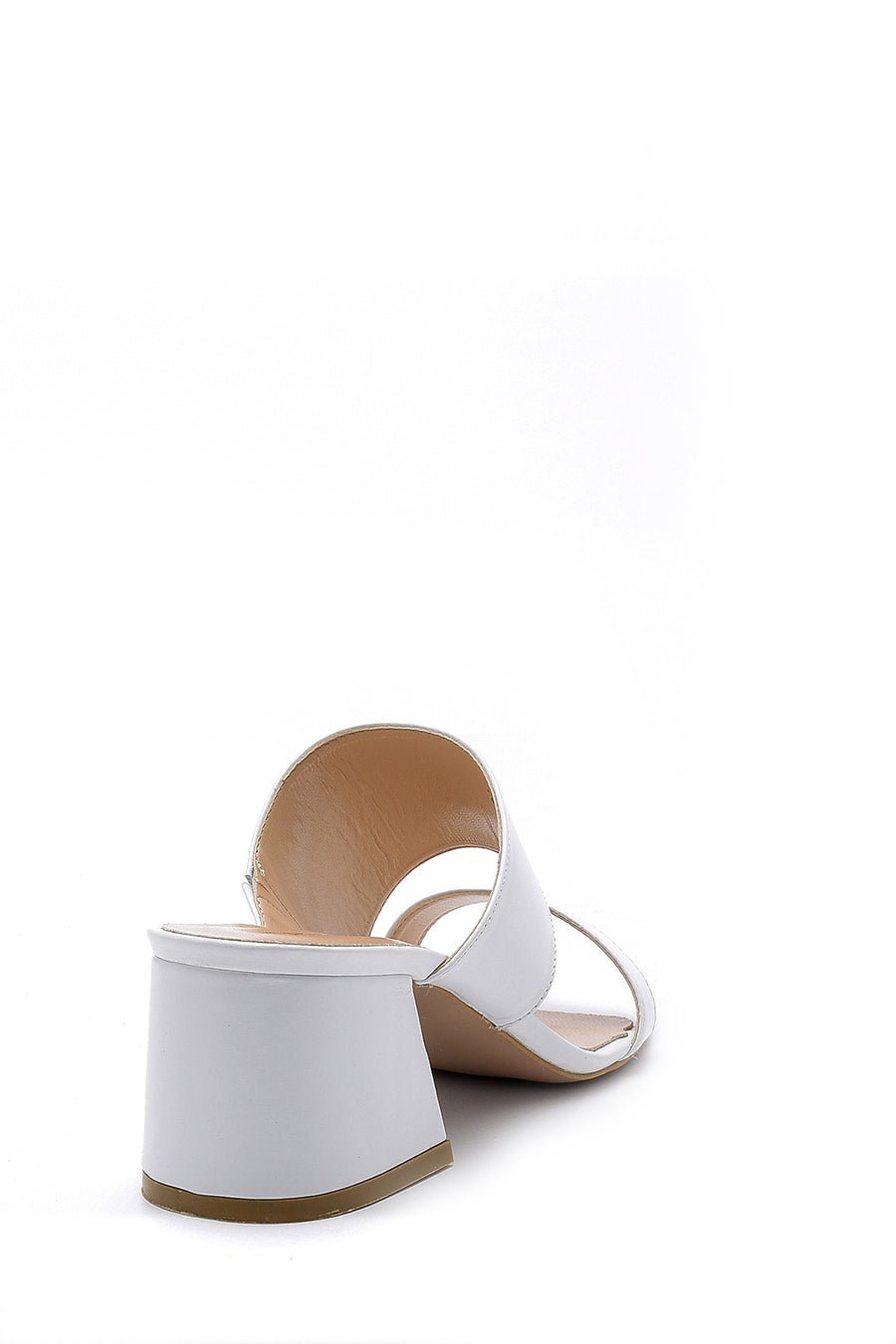 Women's Leather Heeled Slippers