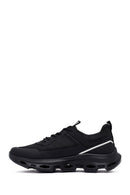 Erkek Siyah Bağcıklı Kalın Tabanlı Kumaş Sneaker | Derimod